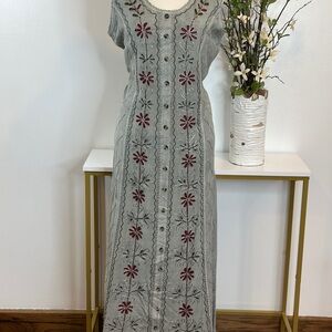 NWT Maxi Embroidered Dress